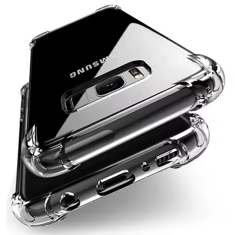 Shockproof Clear Soft Silicone Case For Samsung Galaxy S20 S21 S22 S23 FE S8 S9 S10E S10 Note 10 Plus 20 Ultra Cover Cases