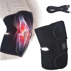 Aparato de masaje eléctrico para piernas, almohadilla calefactora de rodilla, terapia térmica USB, soporte para artritis, alivio del dolor articular