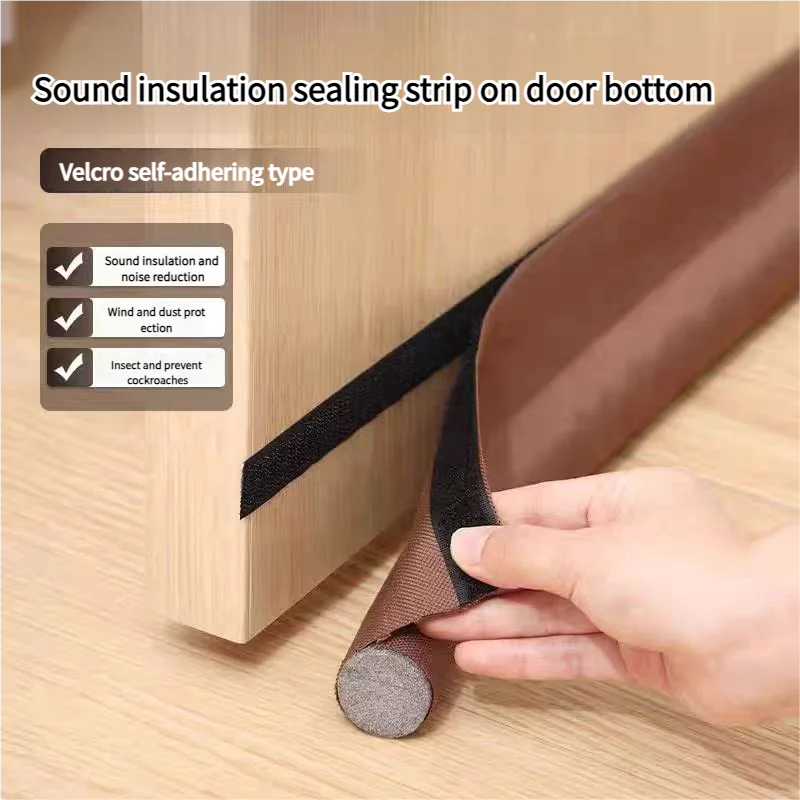 Tira de sellado inferior de puerta debajo de la cubierta de la puerta, tira impermeable, deflector a prueba de viento, barrera de espacio, tira de aislamiento acústico