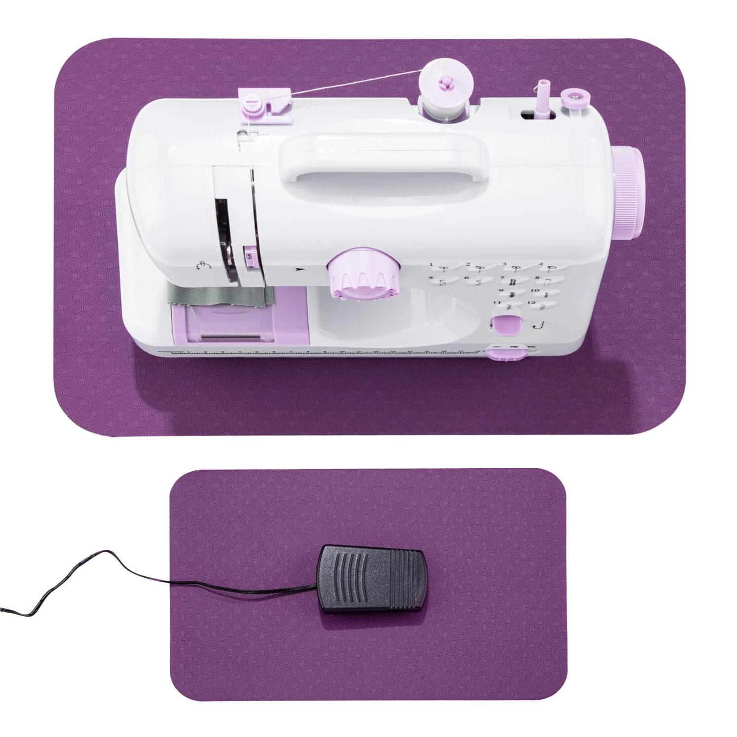 Sewing Machine Muffling Mat Foot Pedal Mat Reduce Vibrations Noise Non Slip Sewing Machine Mat for Quilting Embroidery 2 Sizes