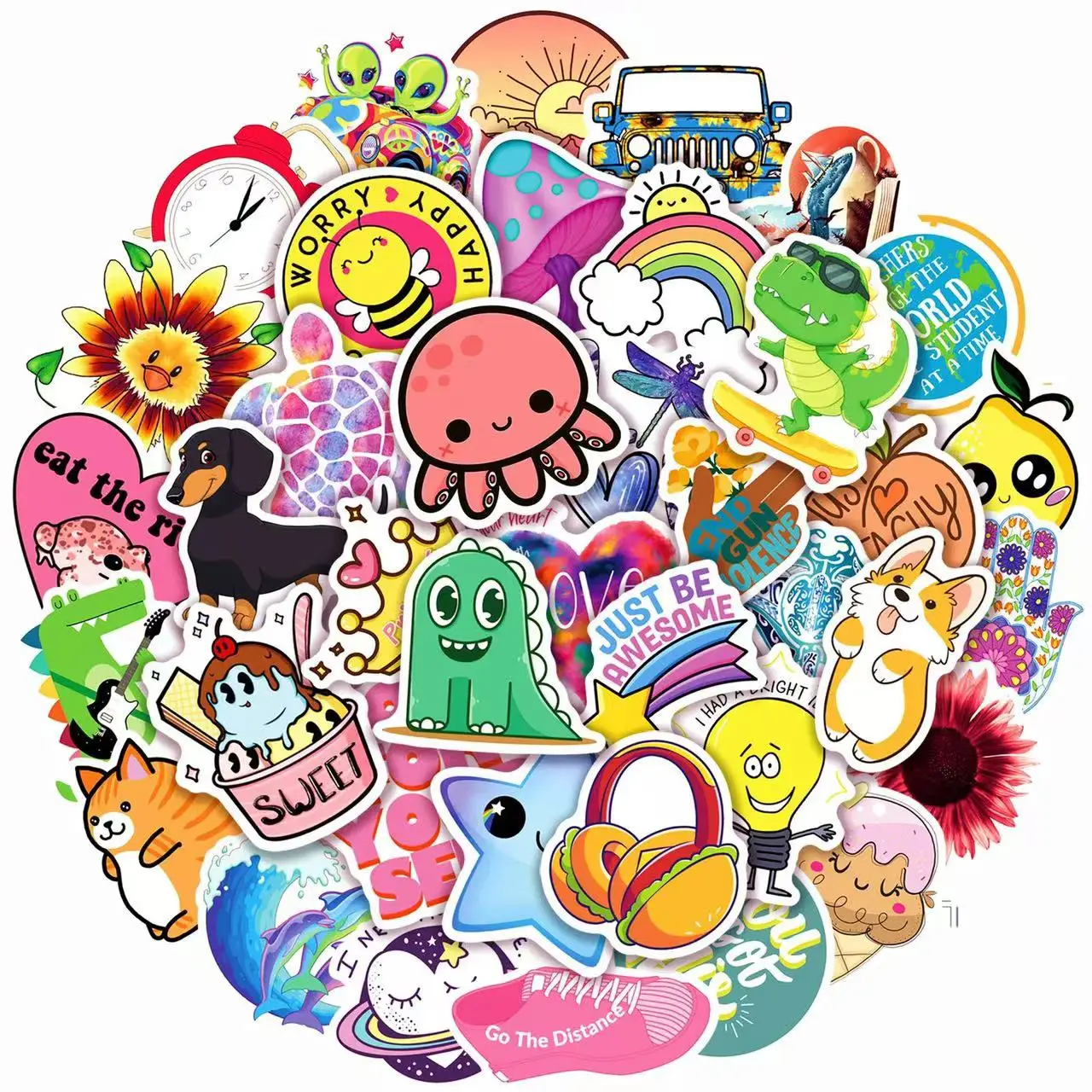 10/30/50/100PCS INS Style Small Fresh Cartoon Stickers DIY Diary Laptop Luggage Skateboard Graffiti Decals Fun