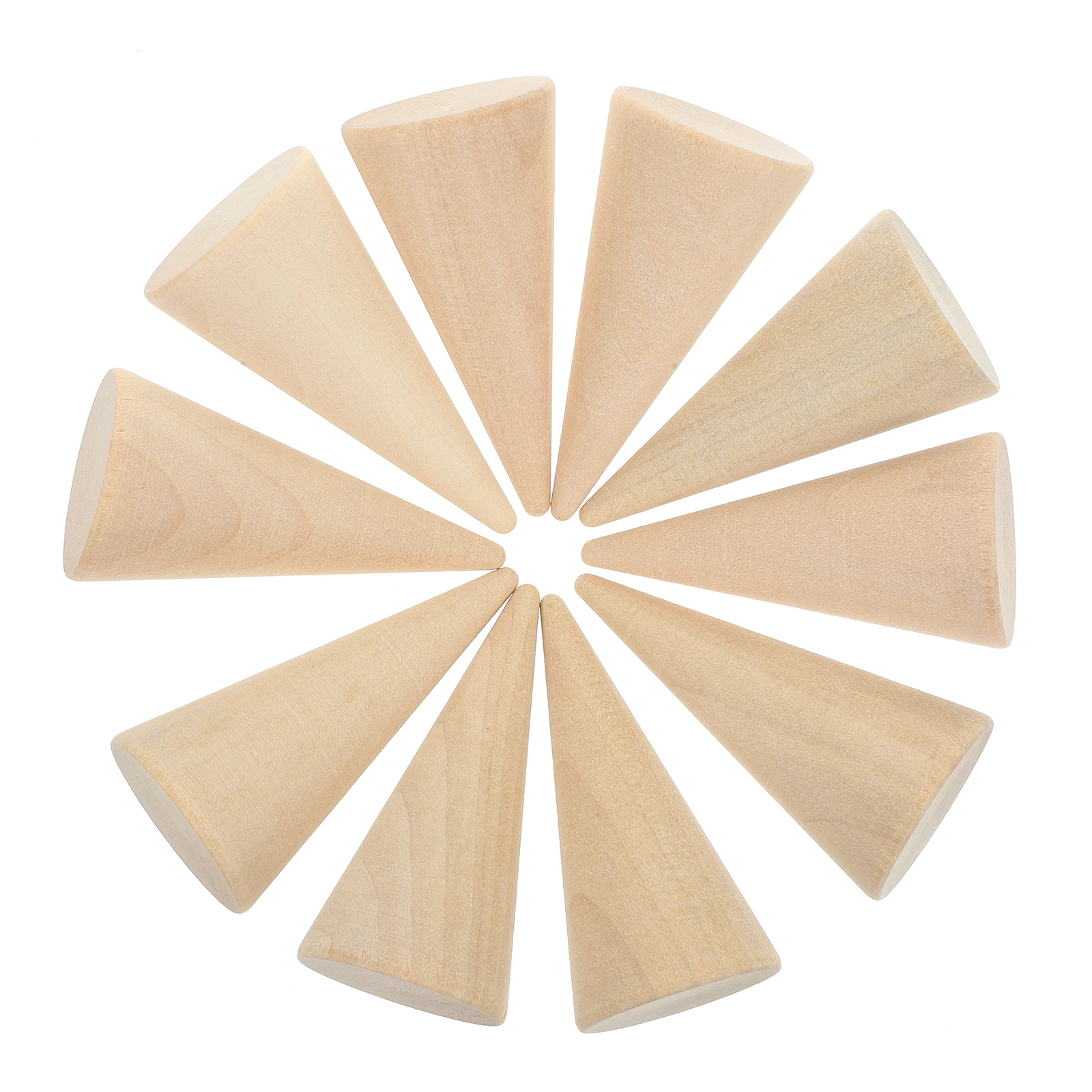 

Wooden Cones Craft Ornaments Unpainted DIY Project Jewelry Display Stand Organizer Rack Showcase Decorative Accessories Sewing