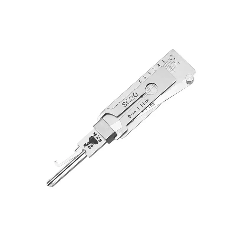 Original Lishi SC20 2-in-1 Schlosserwerkzeug Schlossöffner & Decoder für Haustür und Zivilschlösser – Detail 5
