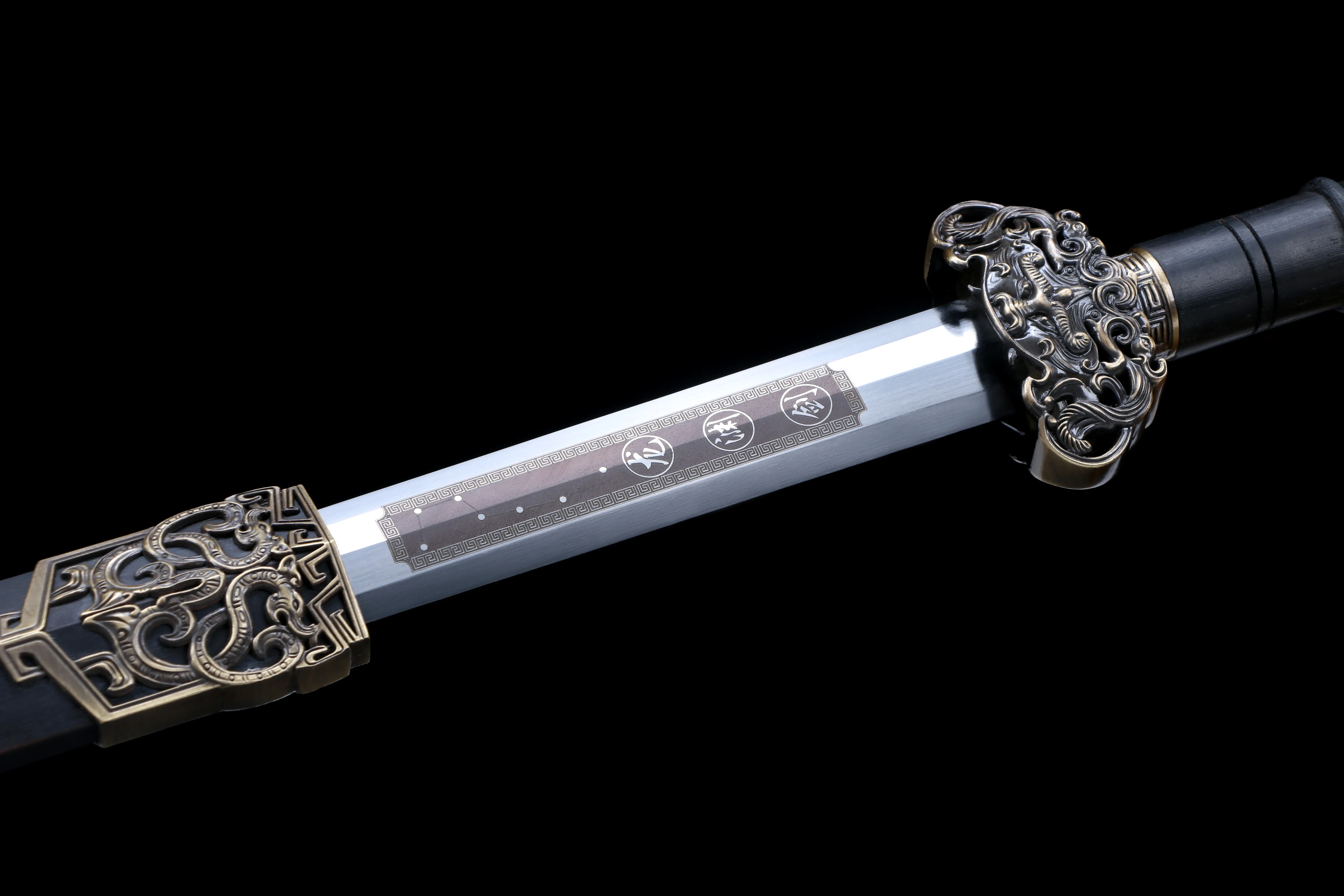 genuine Chinese feng shui Seven Stars samurai sword - Japanese katana, a unique gift for men - Full Tang high-carbon steel blade