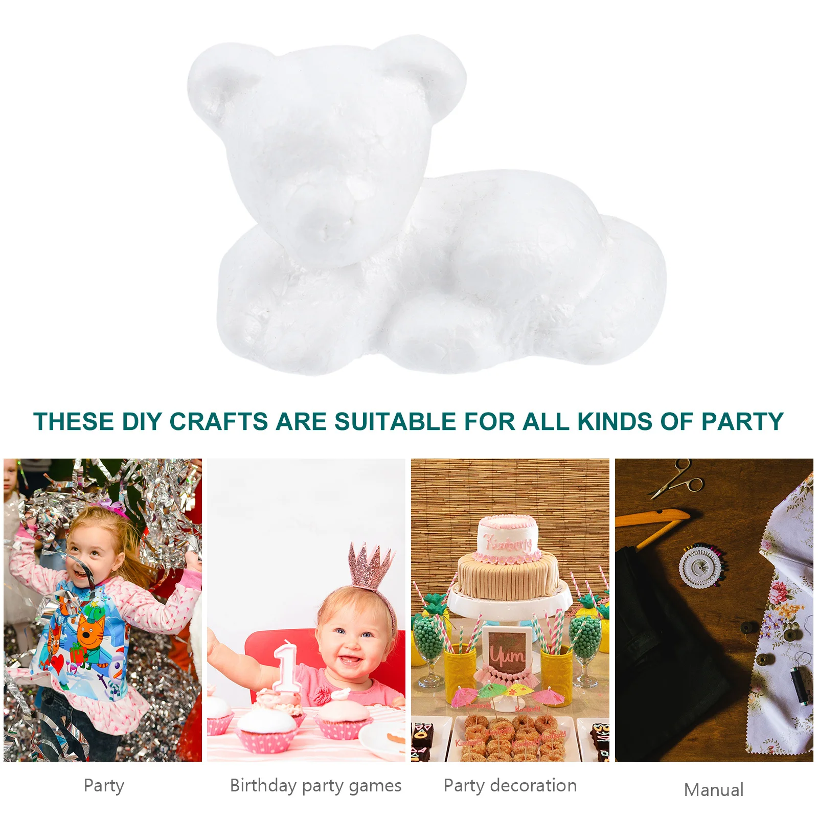 

40Pcs Safe Animal Kids Craft Foam Accessories for Creative Thinking and Joyful Play Suitable for All Kinds of Parties