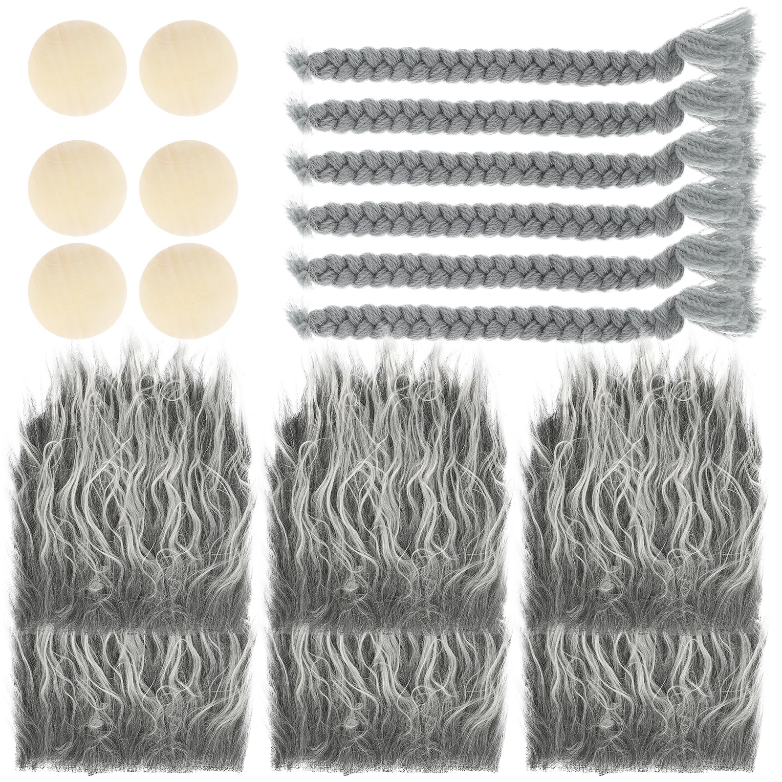 

1 set 1 Set Making Materials Gnome Beards Supplies Diy Craft Wood Beads For Home Decor Fake Dwarf Beard Gnome Diy Craft Supplies