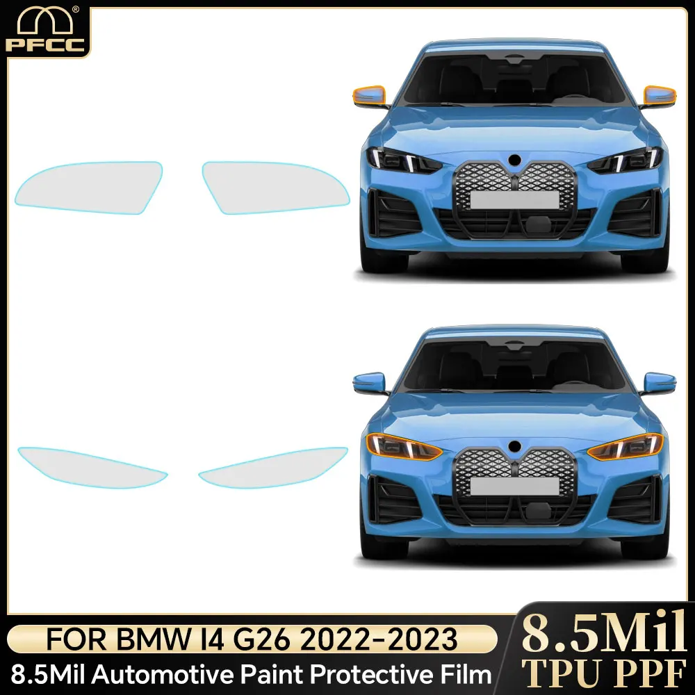 

For BMW I4 G26 2022 2023 Car Headlight Rearview TPU Paint Protection Film Car Body Anti-scratch Pre-cut PPF Clear Bra Resistant