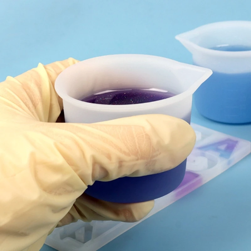 50ml Silicone Measuring Cup DIY Resin Tools Cup for Making Handmade Craft Nonstick Reusable Mixing Cups Precise Scal