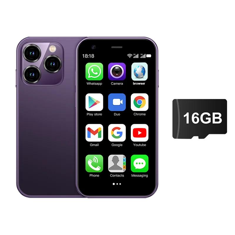 SERVO 15SE Kleine smartphone Dual SIM 3G WCDMA GPS WIFI Draagbaar 3,0-inch display Android 8.1-systeem TYPE-C Mini mobiele telefoon 2GB + 16GB
