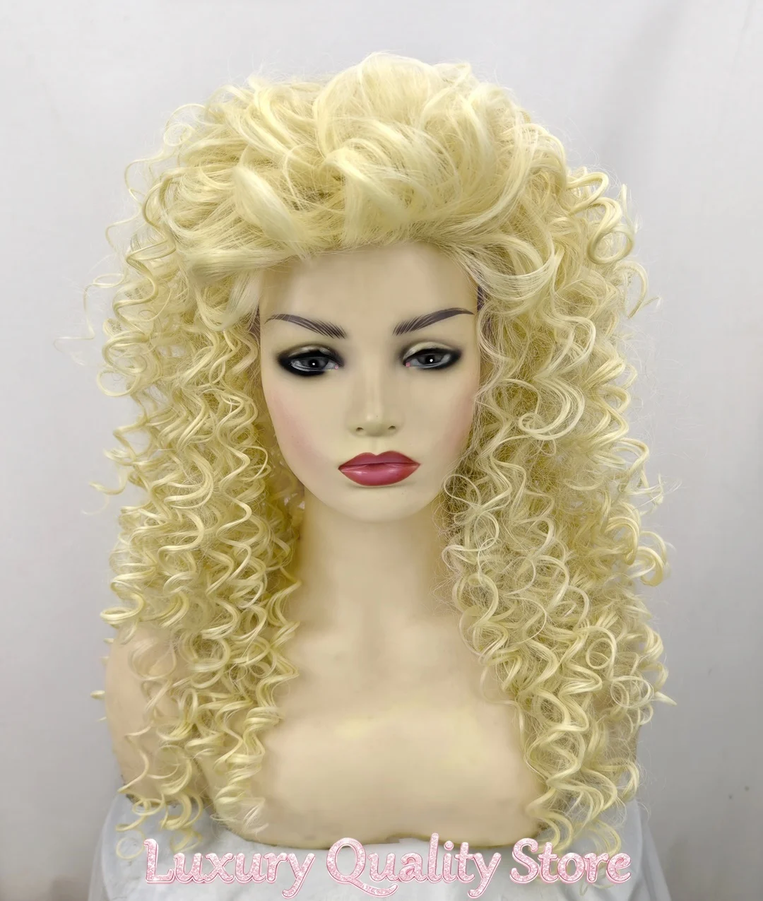 Dolly Parton cosplay wig Fashion party performance wig golden long curly wig