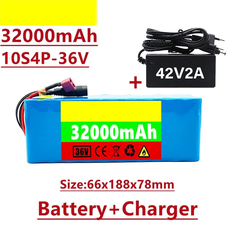 36V 42V 18650 Lithium-ion Battery Pack 10-series 4-parallel 100000mAh 1000W Electric Power BMS Charging Protection