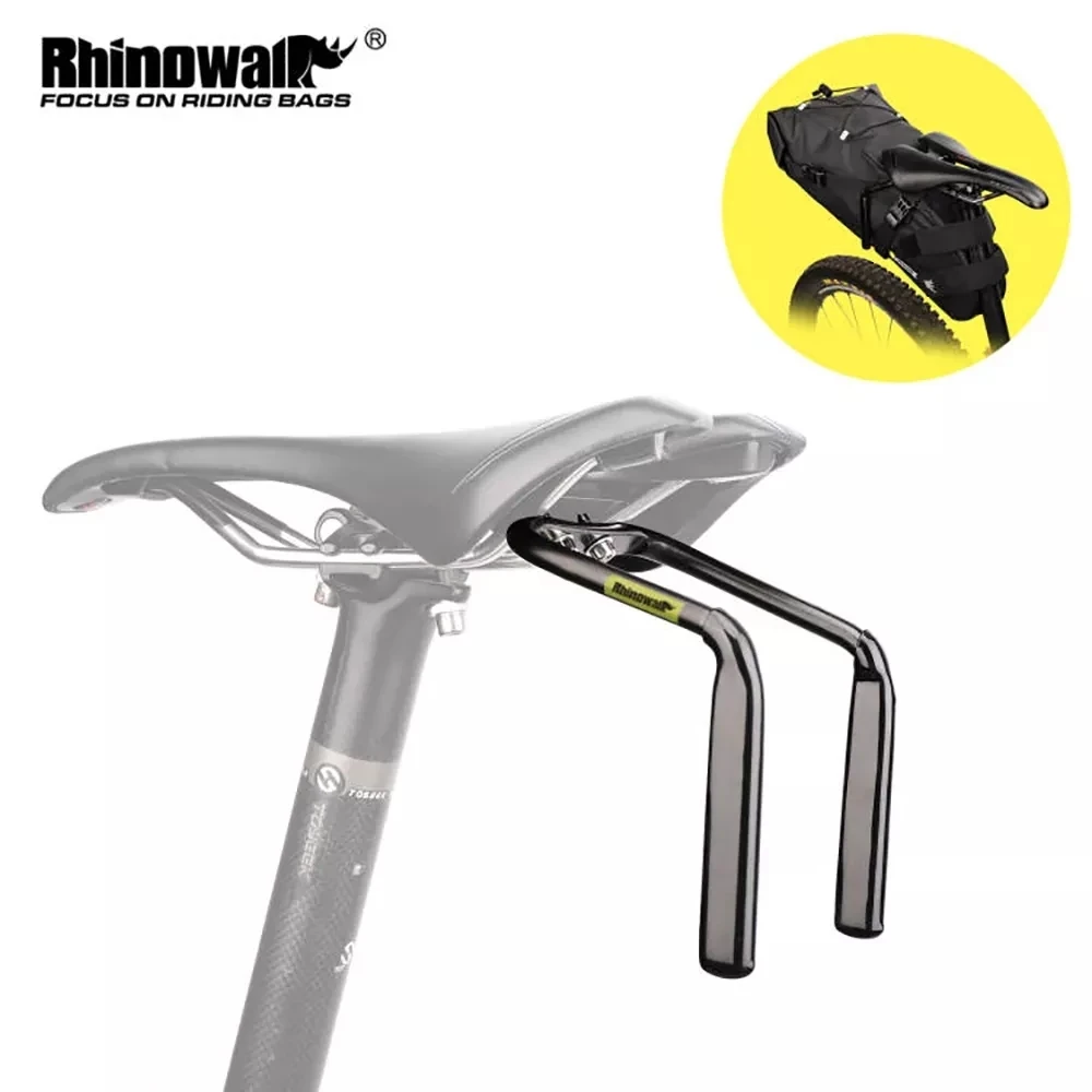 Rhinowalk Bike Saddle Bag Mount Stabilizer Bracket With Rubber Pads Rear Rack Bag Holder Bike Pannier BagTail Seat Saddle Bag