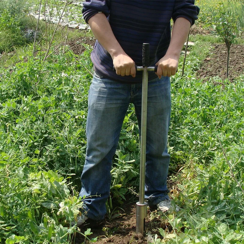 Boîte à outils d'échantillonnage de sol, kits de tarière agriculture réduire l'intensité du travail 15-20CM d'échantillons de sol à chaque fois en acier inoxydable