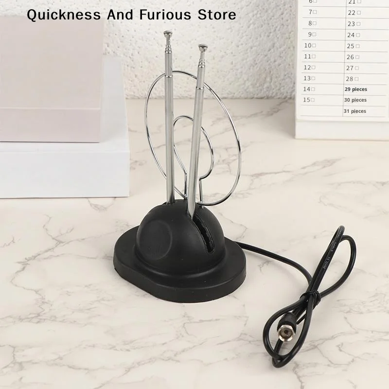 【TO】1/2/3Pcs Indoor Loop Rabbit Antenna Analog Digital Signal Universal Antenna VHF/UHF/HDTV Audio Receiver Systems