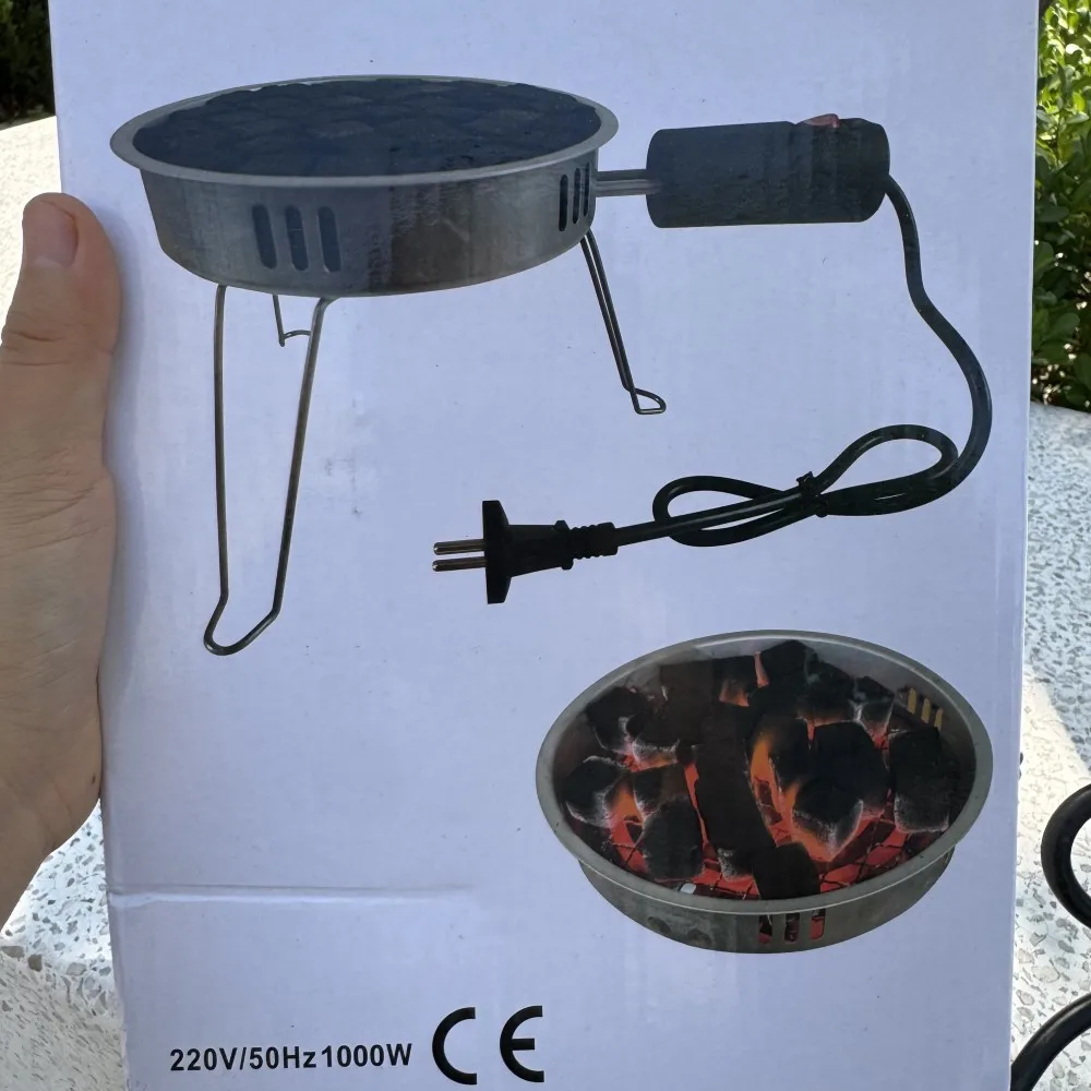 220 فولت 1000 واط الفحم كاتب سهل وسريع إشعال ل الشيشة الشيشة الفحم شواء التخييم المدخن الموقد