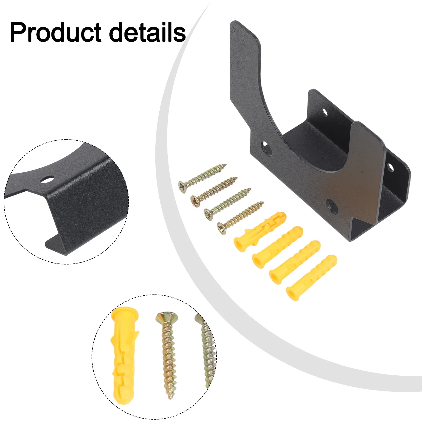 1Pc Metal Angle Grinder Holder Wall Mounted Storage Rack For 5 Inch Polisher And Sander With Screws For Cutters Polishers Worksp