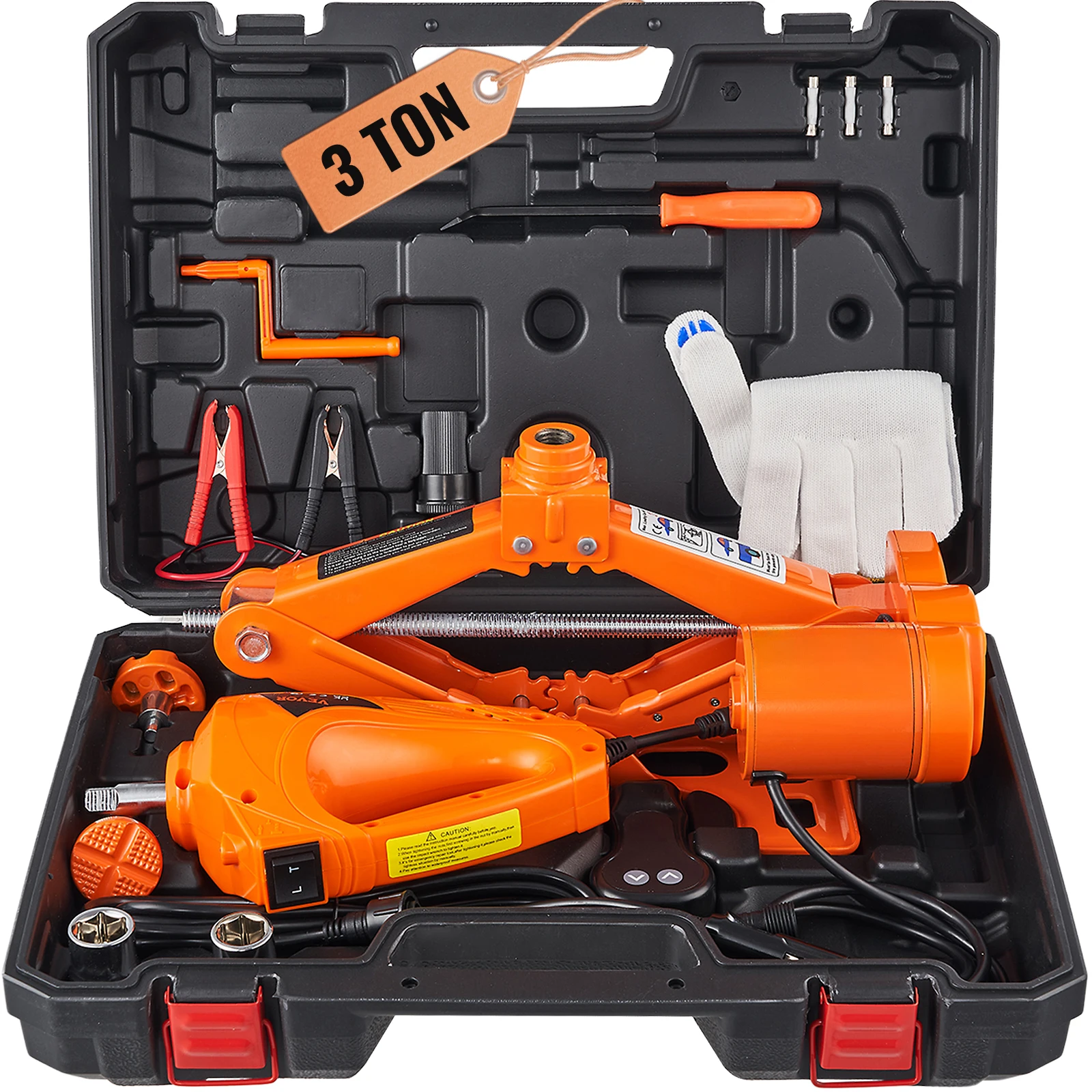 SucceBuy Elektrische Auto Jack 3T Schaar Jack met Elektrische Slagmoersleutel 12V Auto Jack met Dubbel Zadel voor SUV Truck Band Veranderen - afbeelding 2