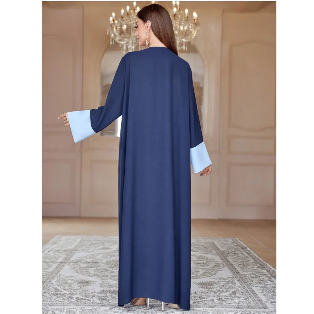 Eid Mubarak Dżellaba Szyfonowe Kimono Kardigan Sukienka Hidżab dla Muzułmanek Otwarta Abaja Dubai Turcja Kaftan Femme Musulman Abayas