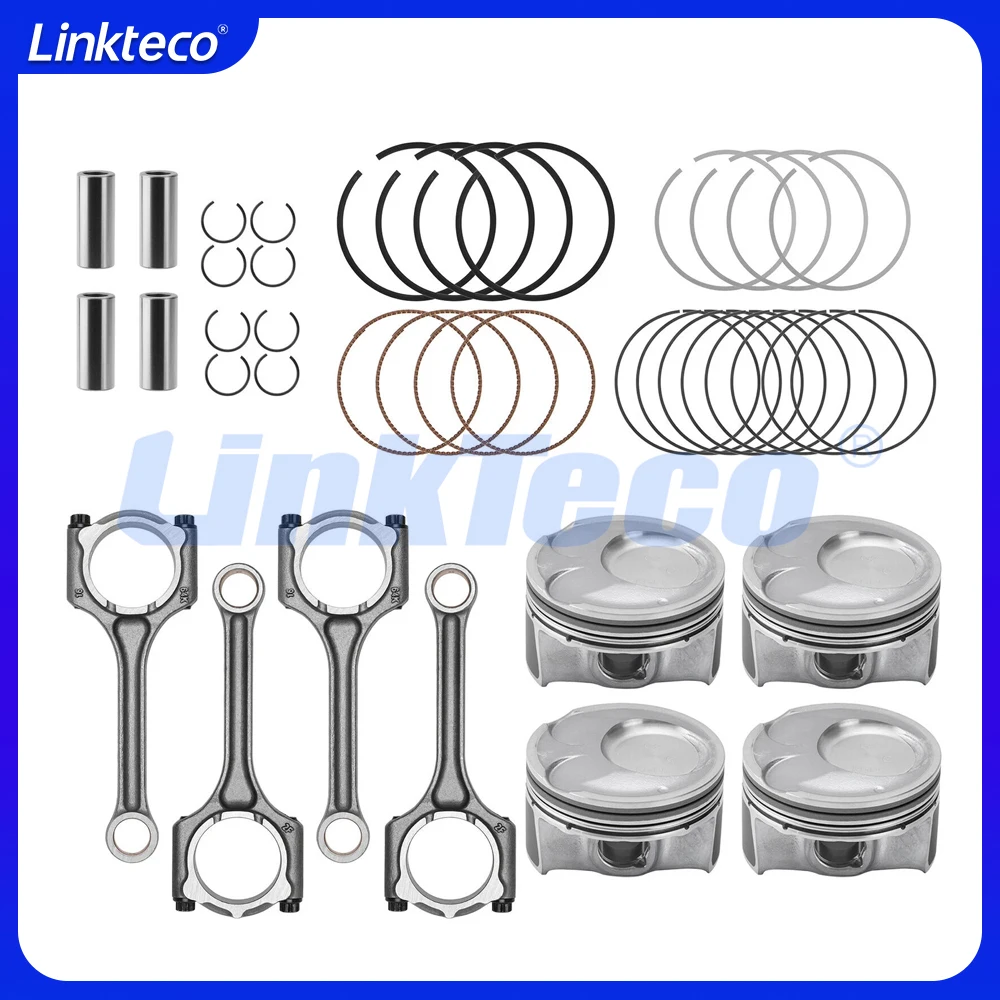 Kit de cadena de distribución para reconstrucción de motor, junta de culata, cojinete de varilla, juego de anillos de pistón, 2,0 L, L4, GAS, G4NC, para Hyundai Kia 2.0L