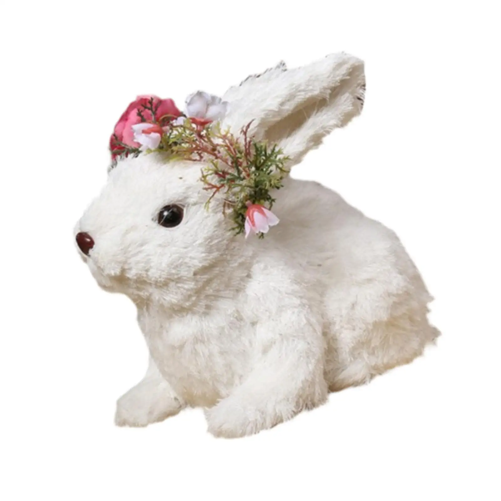 Rabbit Statue Animal Sculpture Party Spring Gift Artificial Ornament Table Centerpiece for Study Indoor Home Table Decoration
