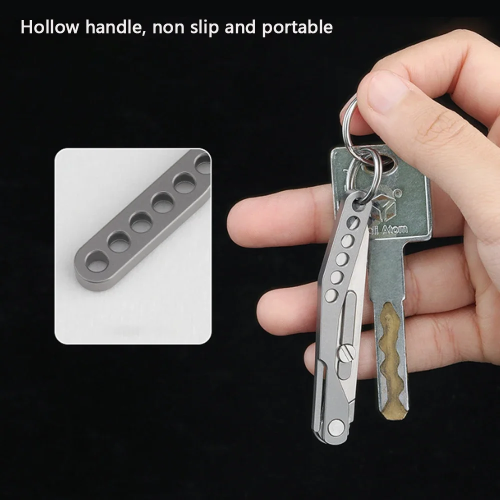 Titanium Alloy Scalpel EDC Outdoor Folding Knife Unpacking Pocket Knife Outdoor Camping Knife No. 23/11 Scalpel Key Buckle