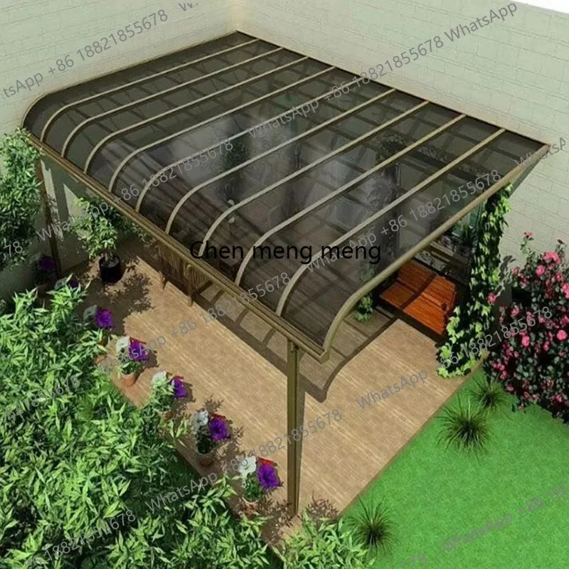 Custom Size Modern Patio Awning  New Design Aluminum Frame Sunshade Canopy for Outdoor Terrace & Garden Weather Protection