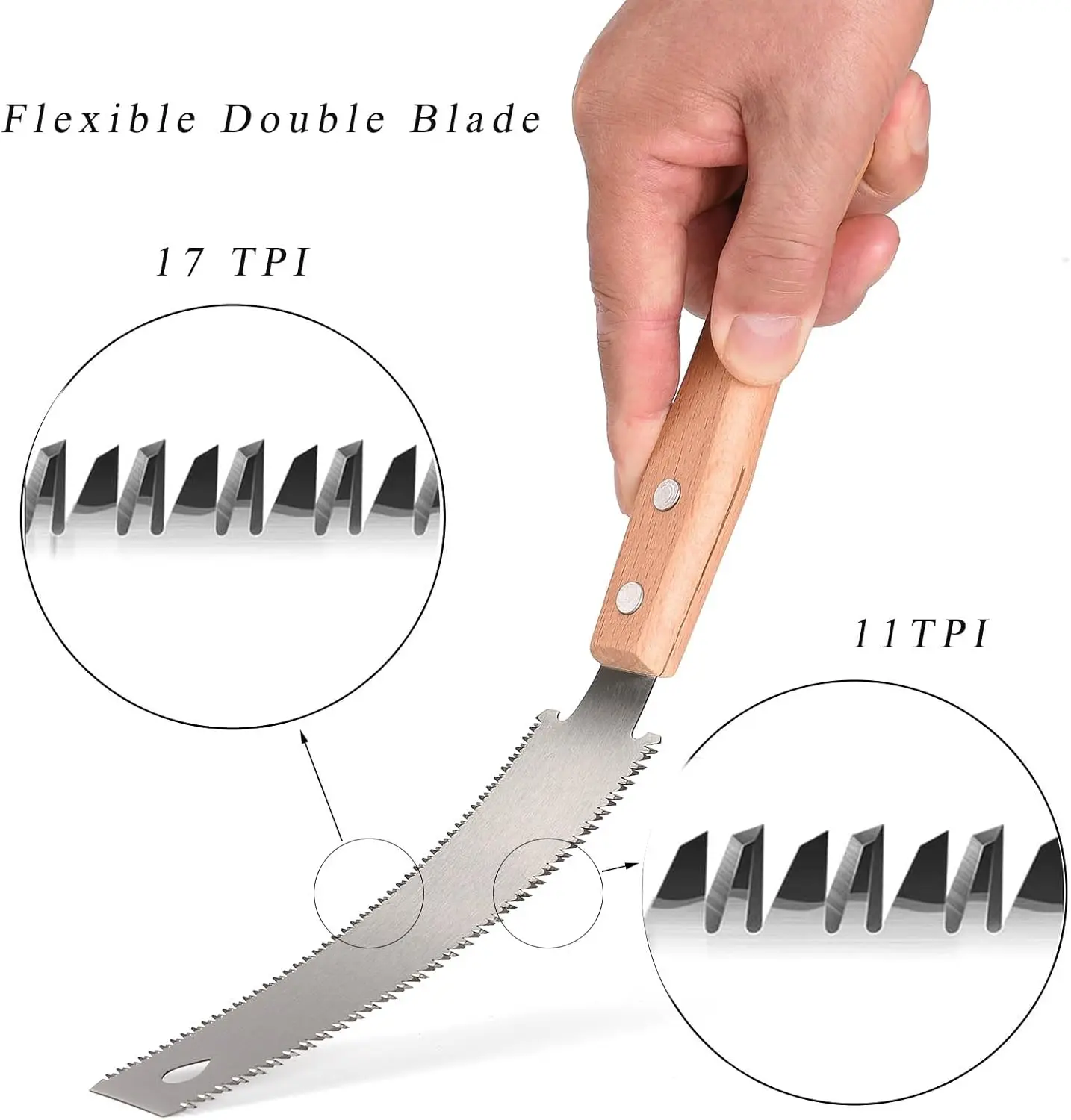 Hand Saw 6-inch Double-sided Saw Flexible Blade for Flush Cutting Household Woodworking Tools Fine Tooth Precision Flat Saws