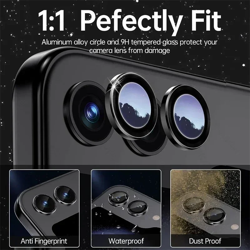9D Curved Tempered Glass Camera Protect Cover For Samsung Galaxy Z Flip5 Flip 5 5G Matel Ring Lens Cap Samung Samsun ZFlip5 Z5