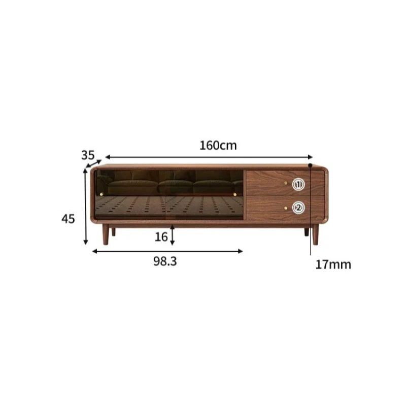 Solid Wood Monitor Stand Vintage Shelving Sideboards Crystal Tv Cabinets Telescopic Dresser Muebles Para Tv Room Furniture