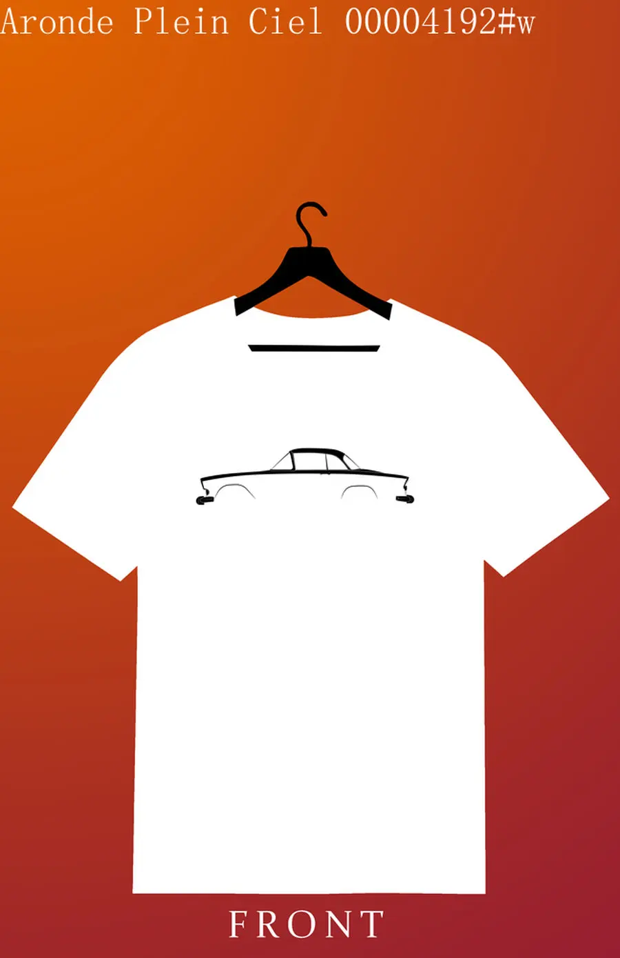 

Car Lovers T-shirt Simc car Aronde Plein Ciel Men's and Women's Short-Sleeved with Patterns for Summer