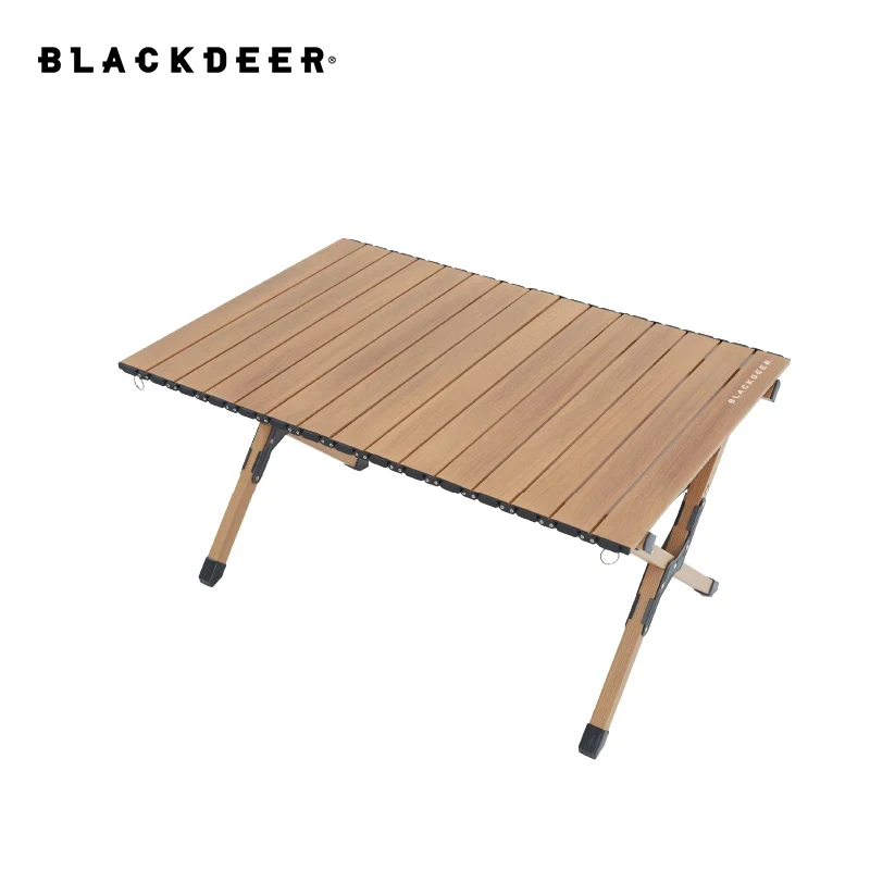 BLACKDEER-모조 목재 알루미늄 테이블, 접이식 알루미늄 합금 캠핑 가족 피크닉 테이블 120