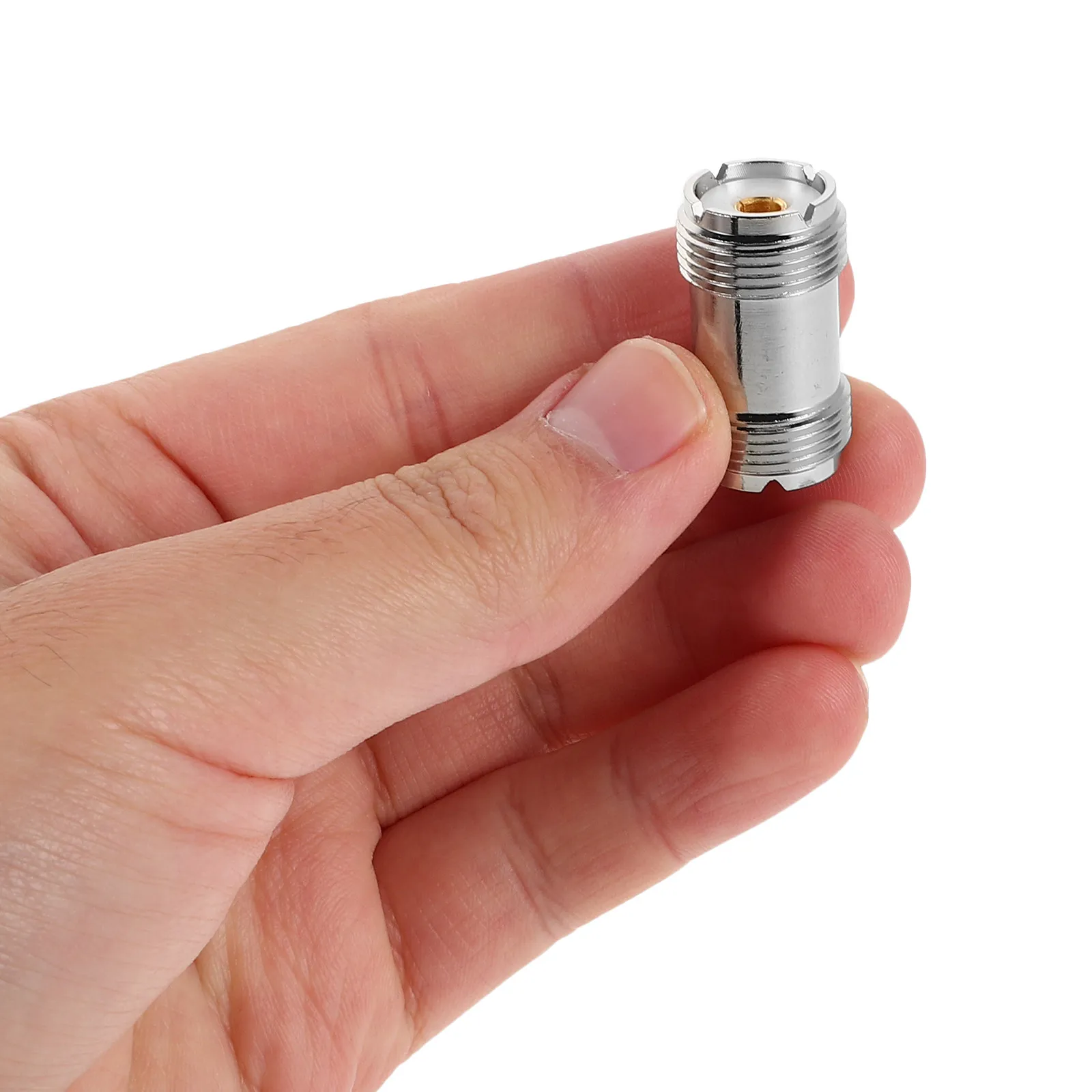 Uhf Female to Female So239 Coupler Connector Dual Pass Bidirectional Signal Transmission Easy Installation Compatible with Rf