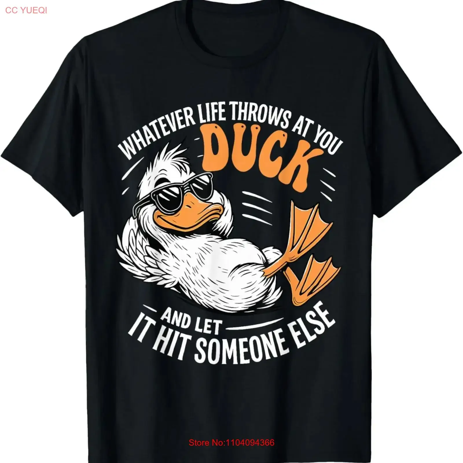 Whatever Throws at You Duck and Let It Hit Someone Else T Shirt vintage Washed fashion Versatile Stretched Comfortable homme
