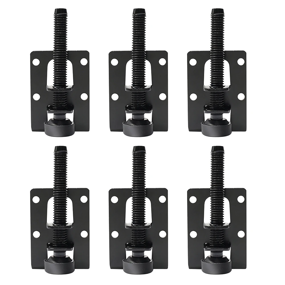 6Pcs Adjustable Leveling Feet Table Furniture-Feet Levelers Screw Heavy Duty Cabinet Sofa Chairs Leg Levelers Black