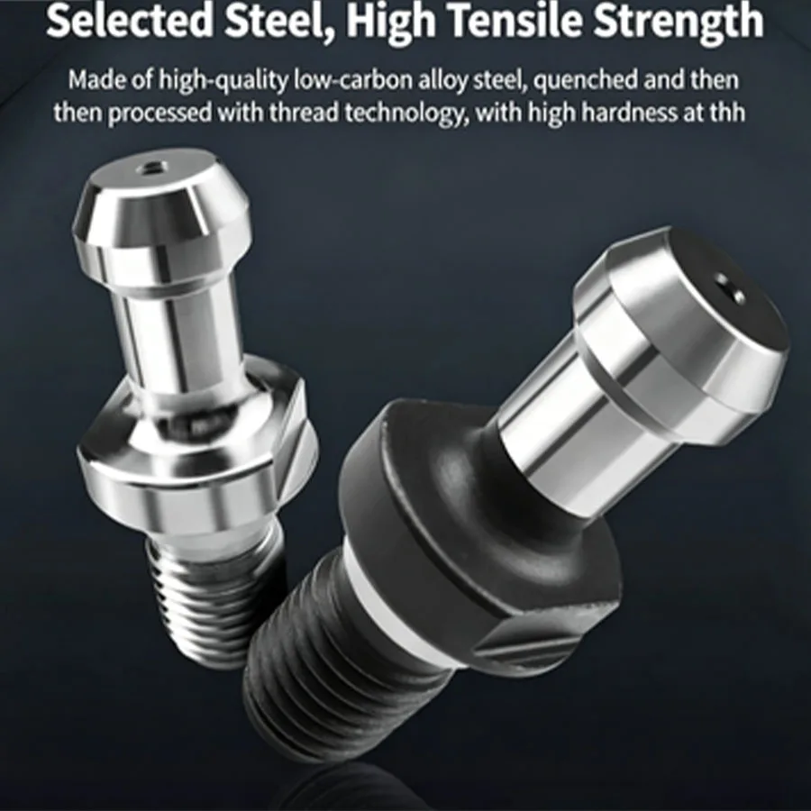 CNC tool holder pull nail BT40 high-precision hardening, with inner cold water outlet hole BT30 BT50 pull nail