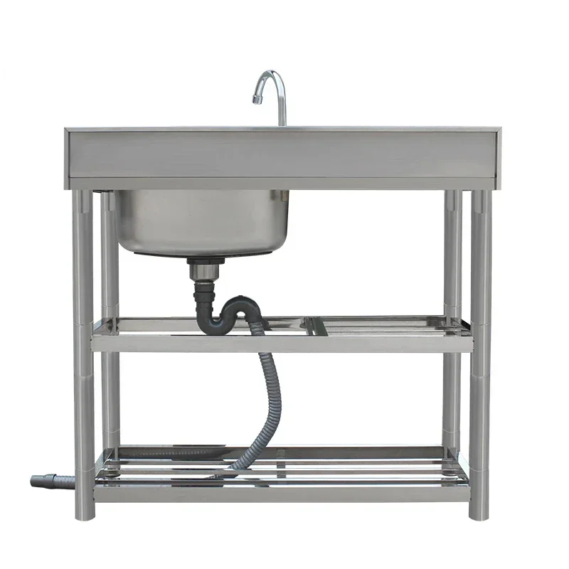 

Hot Salescommercial Stainless Steel Kitchen Sink For Restaurant Outdoor Washing Sink Heavy Duty Table With Wash Sink