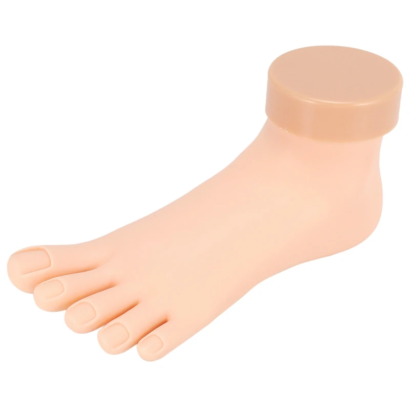 ●Practice Foot Model Flexible Movable Soft Fake Foot Tool for Nail Art Train-ROWI