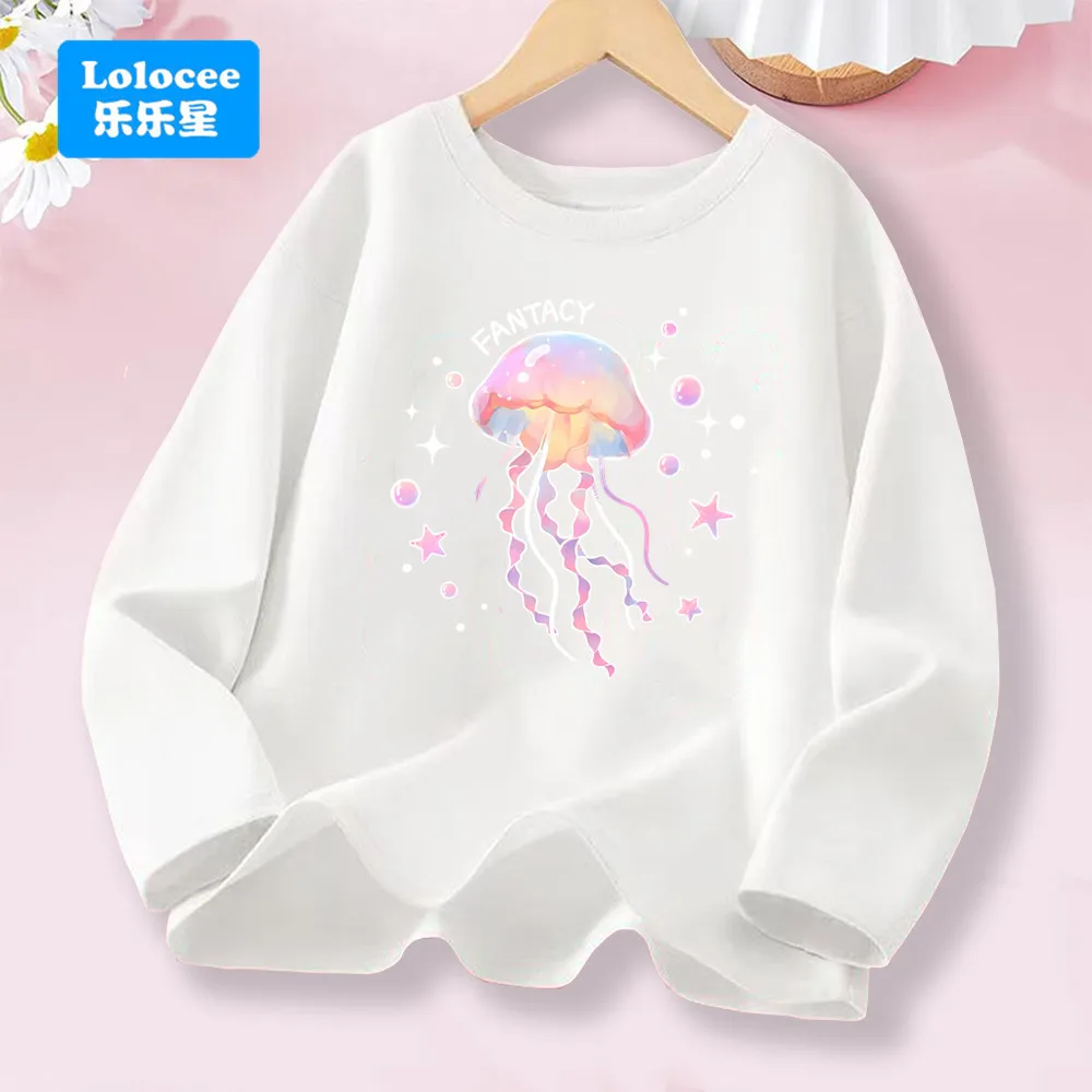 Girls Long Sleeve T-shirt with Dreamy Jellyfish & 