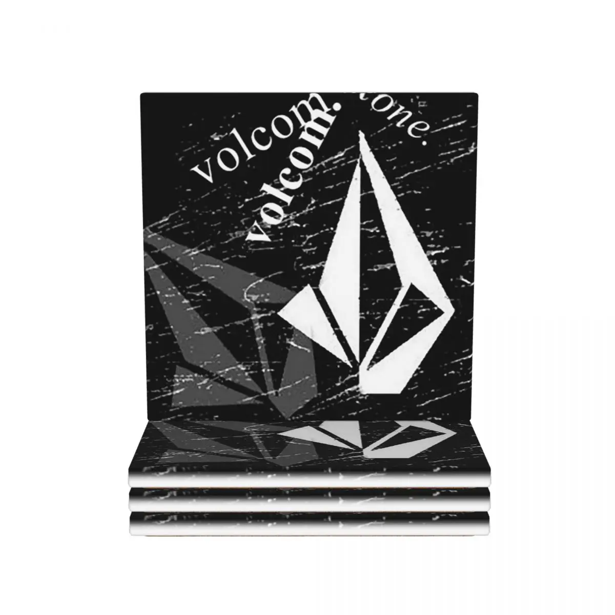 V-Volcom Logo Coaster Ceramics Hot Pad Decoration And Accessories For Table Utensils For Kitchen Placemats For Dinner Table