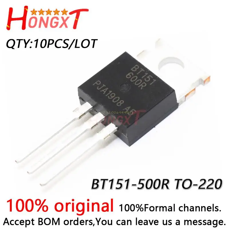 10PCS 100% NEW  BT151 BT151-500C BT151-500R BT151-800R TO-220 Single Transistor Triode.