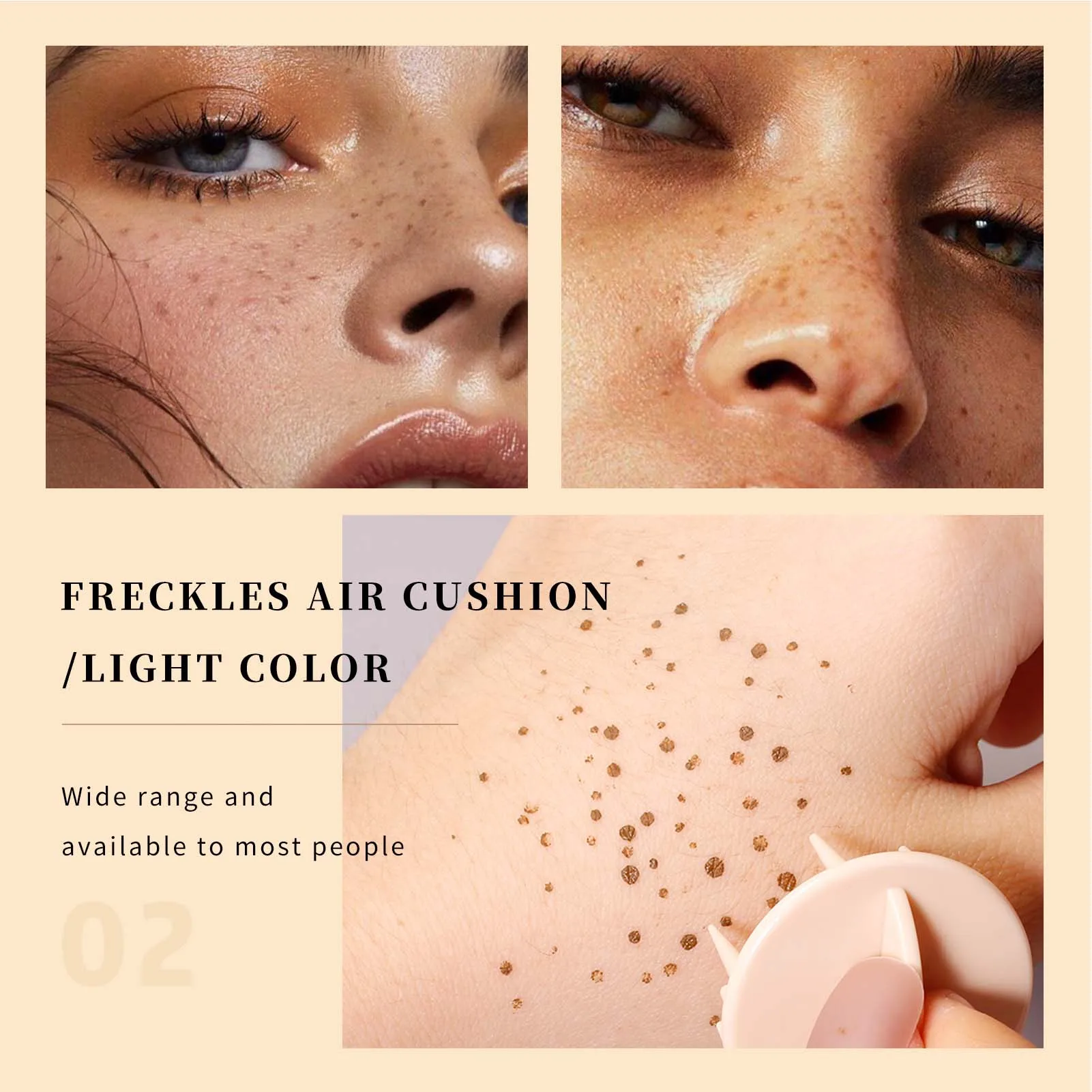 Freckles Makeup Pencil Fast Color Lentigo Air Cushion Waterproof Long-lasting And Quick Dry Freckles Marker For Natural