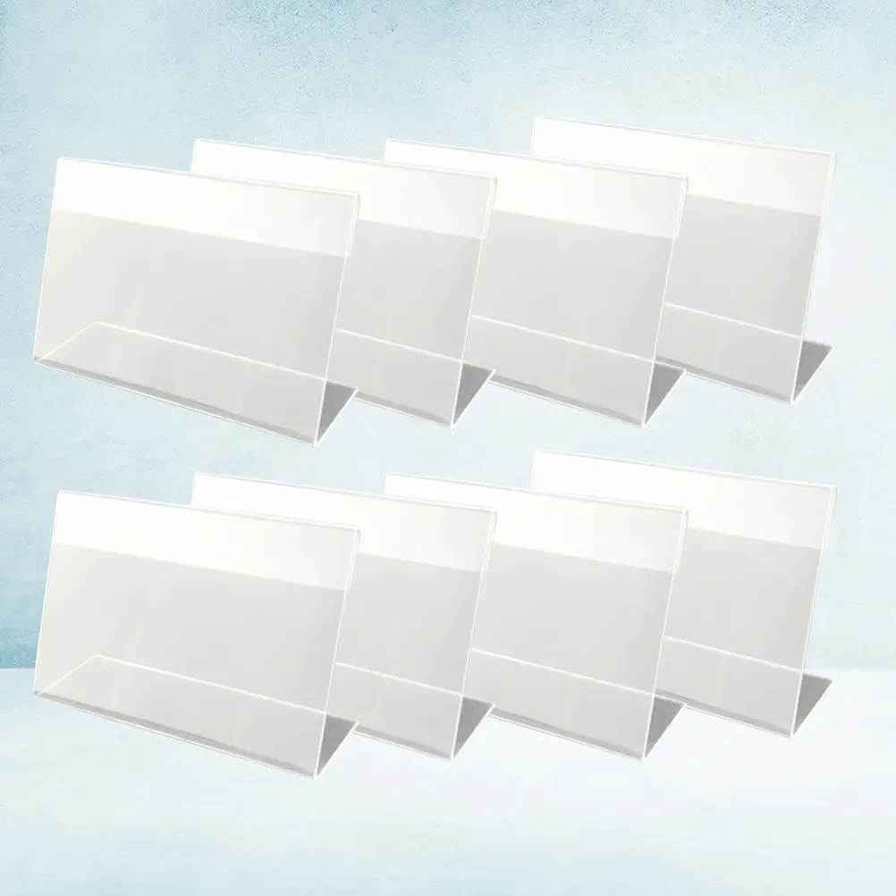 30 Pcs Label Holders Rack Shelf Clear Price Tag Display Stand Labels for Storage Bins Retail