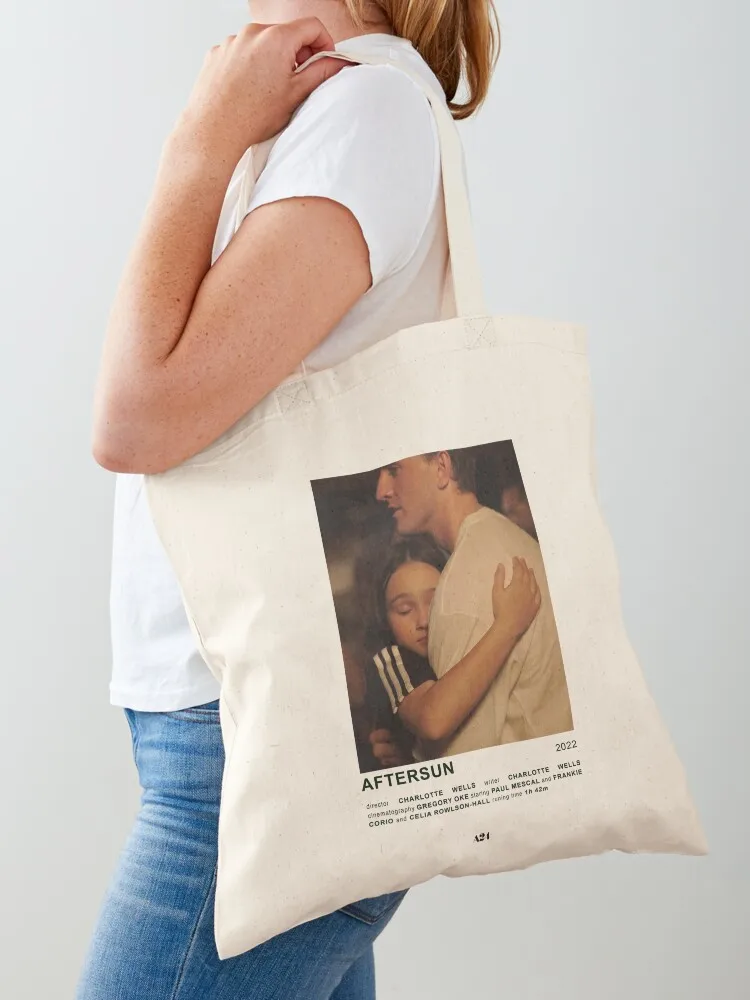 

Сумка-шоппер с постером фильма Aftersun, университетская сумка-шоппер, женская персонализированная сумка-шоппер