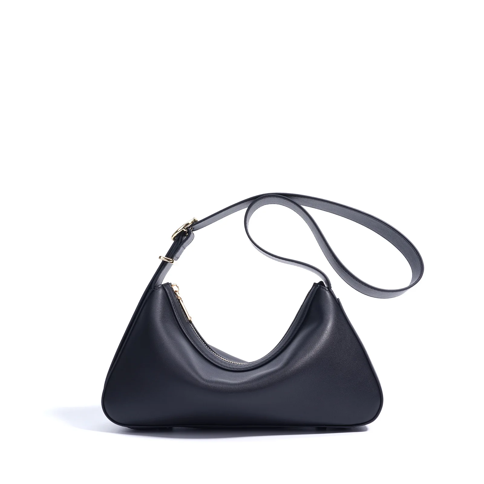 

Cowhide women's crescent bag 2025 new niche design simple commuter crossbody bag fashionable high quality armpit shoulder bag