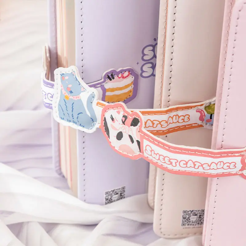 Cute Sweet Cat Notebook Color Inside Pages Girl Heart DIY Handbook Diary Magnetic Notebook Dialy Record Book Birthday Gifts