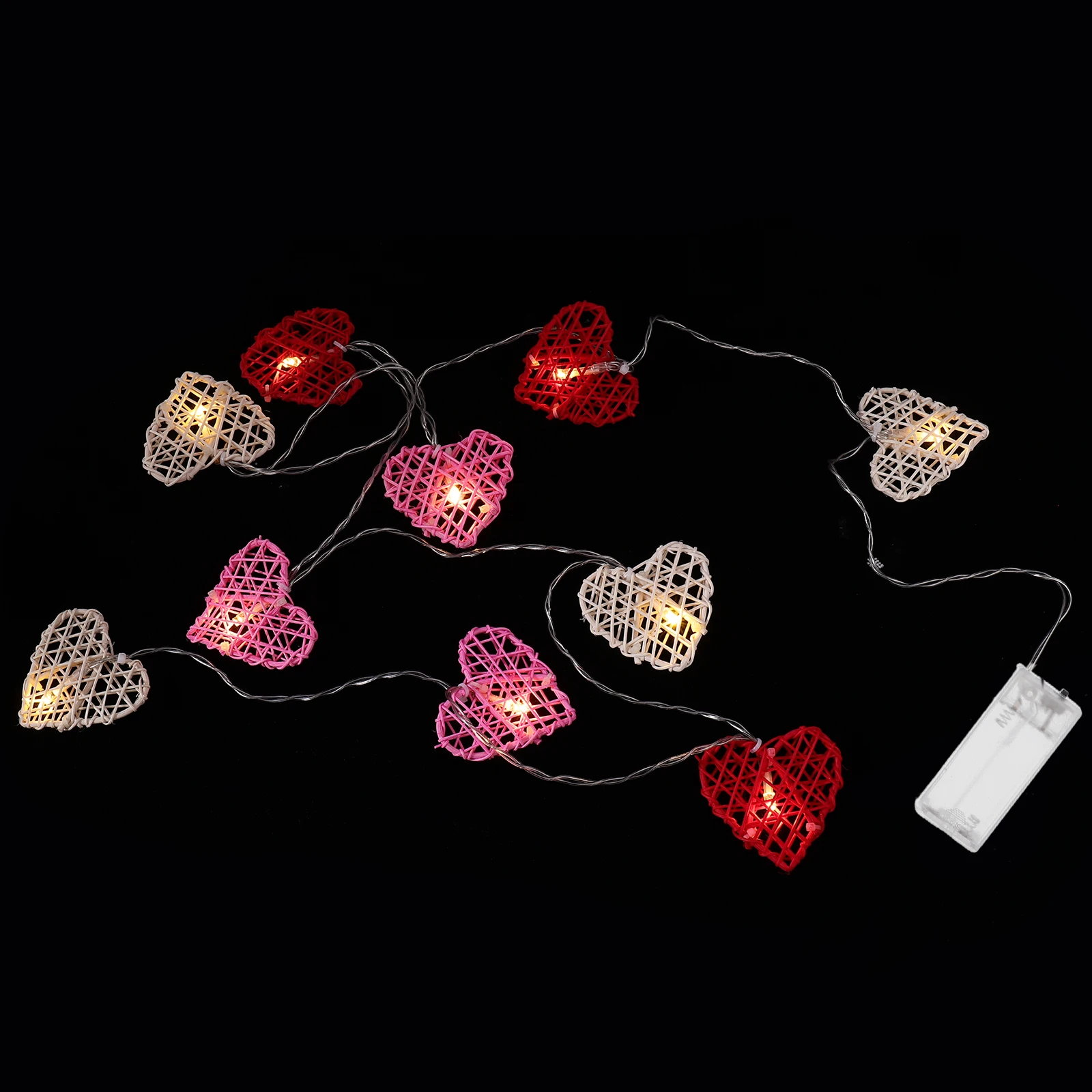 

1Set Heart Shaped LED Light String Premium Decorative Rattan Wedding Party Valentine Anniversary Birthday Decoration Festive