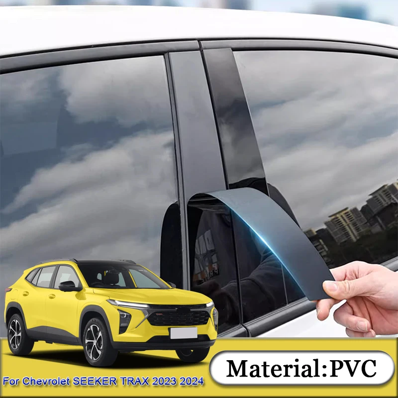 

Car Styling Fit For Chevrolet SEEKER TRAX 2023 2024 Car Window Pillar Trim Sticker Middle BC Column Sticker External Accessories