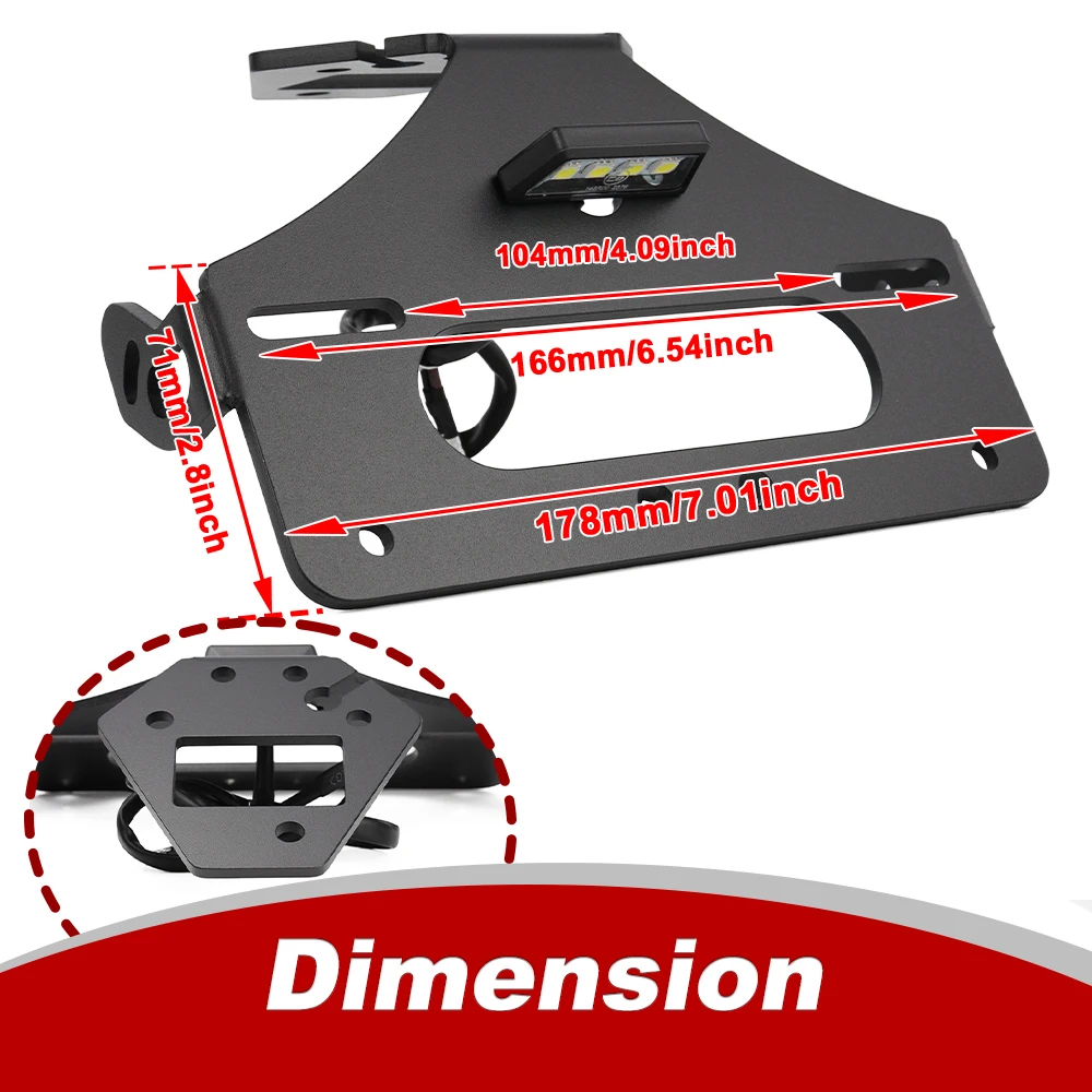 Fit For Triumph Street Triple RS/R/S 765 675 R/RX Daytona 675 Moto2™ License Plate Holder Rear Tail Tidy Fender Eliminator kit