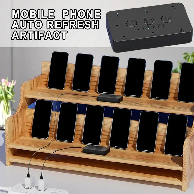 Wireless Screen Refresher Machine Smart Automatic Phone Sliding Screen Swipe Video Device for Tiktok Youtube Reading Auto Tapper