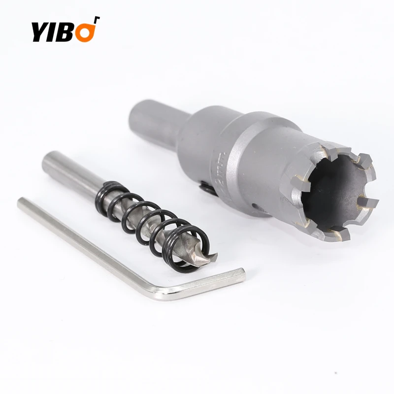 12-100mm Core Hole Saw Carbide Tip Thick Steel Plates Drilling TCT Drill Bits For Steel Carbide Metal Cutter Tool